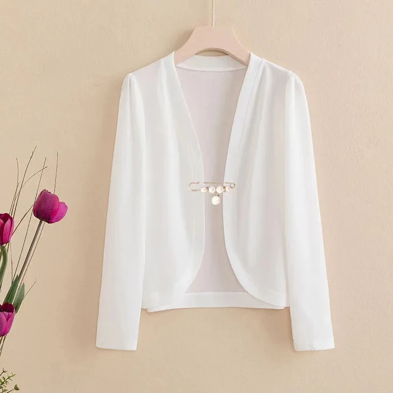 2024Spring Summer New Coat Women's Long-Sleeved Knitted Jacket Thin Short Cardigan Outwear Shawl Fashion Joker Western Style Top
2024Spring Summer New Coat Women's Long-Sleeved Knitted Jacket Thin Short Cardigan Outwear Shawl Fashion Joker Western Style Top