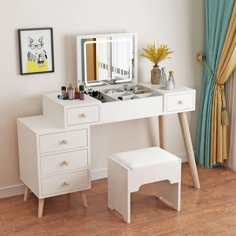 Simple Apartment Modern Glass Mirror Small Dressing Simple Container Flip Mirror Bedroom Dressers Storage Cabinet Box Furniture
Simple Apartment Modern Glass Mirror Small Dressing Simple Container Flip Mirror Bedroom Dressers Storage Cabinet Box Furniture