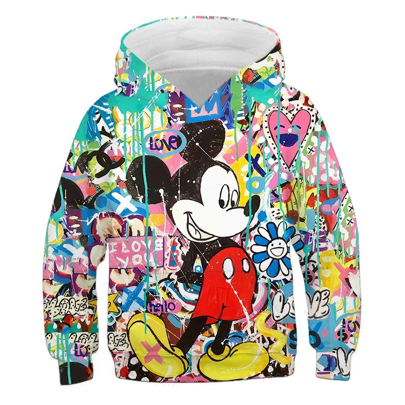 Красочные граффити мультфильм с длинными рукавами для детей милый Disney Микки Маус принт для девочек толстовка модная повседневная спортивная одежда для мальчиков 
Красочные граффити мультфильм с длинными рукавами для детей милый Disney Микки Маус принт для девочек толстовка модная повседневная спортивная одежда для мальчиков