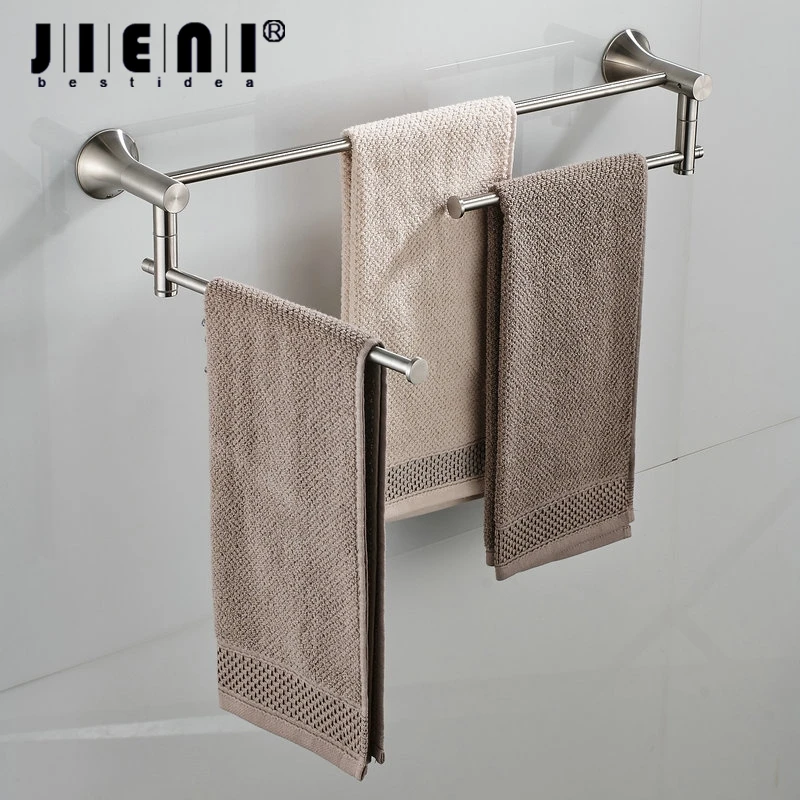 Nickel Brushed Bathroom Folding Wall Mounted Bathroom Towel Rail Holder Storage Rack Shelf Bar Hanger Double Handles towel rack
Nickel Brushed Bathroom Folding Wall Mounted Bathroom Towel Rail Holder Storage Rack Shelf Bar Hanger Double Handles towel rack