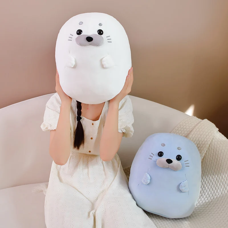 

1pc 30/40cm Cute Chubby Plush Toy Sea Lion Ball Shape Round Animal Throw pillow Sleeping Pillow Room Decoration Gift