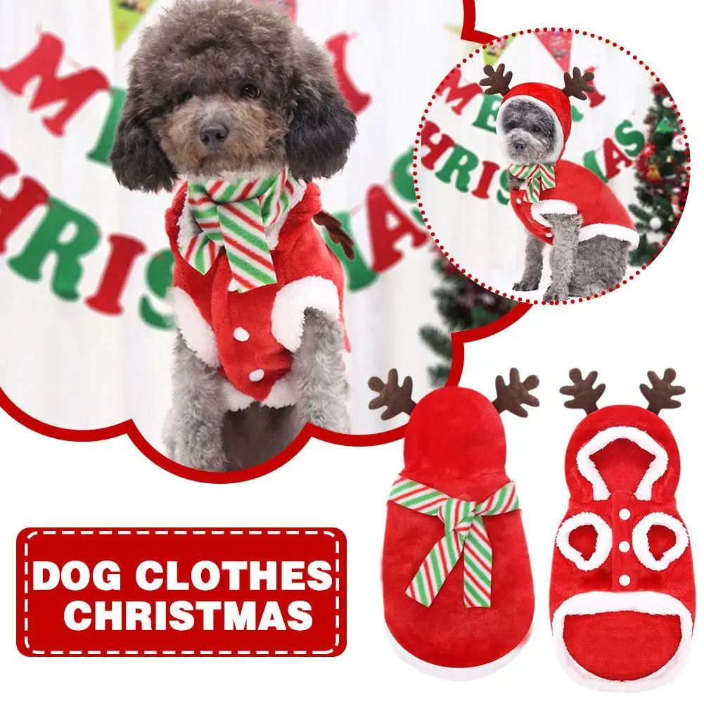 

Dog Hoodies Christmas Halloween Dog Holiday Sweater Coat Puppy Snow Elk Reindeer Snowman Cosplay Clothes for Dog Pet Cat Costume