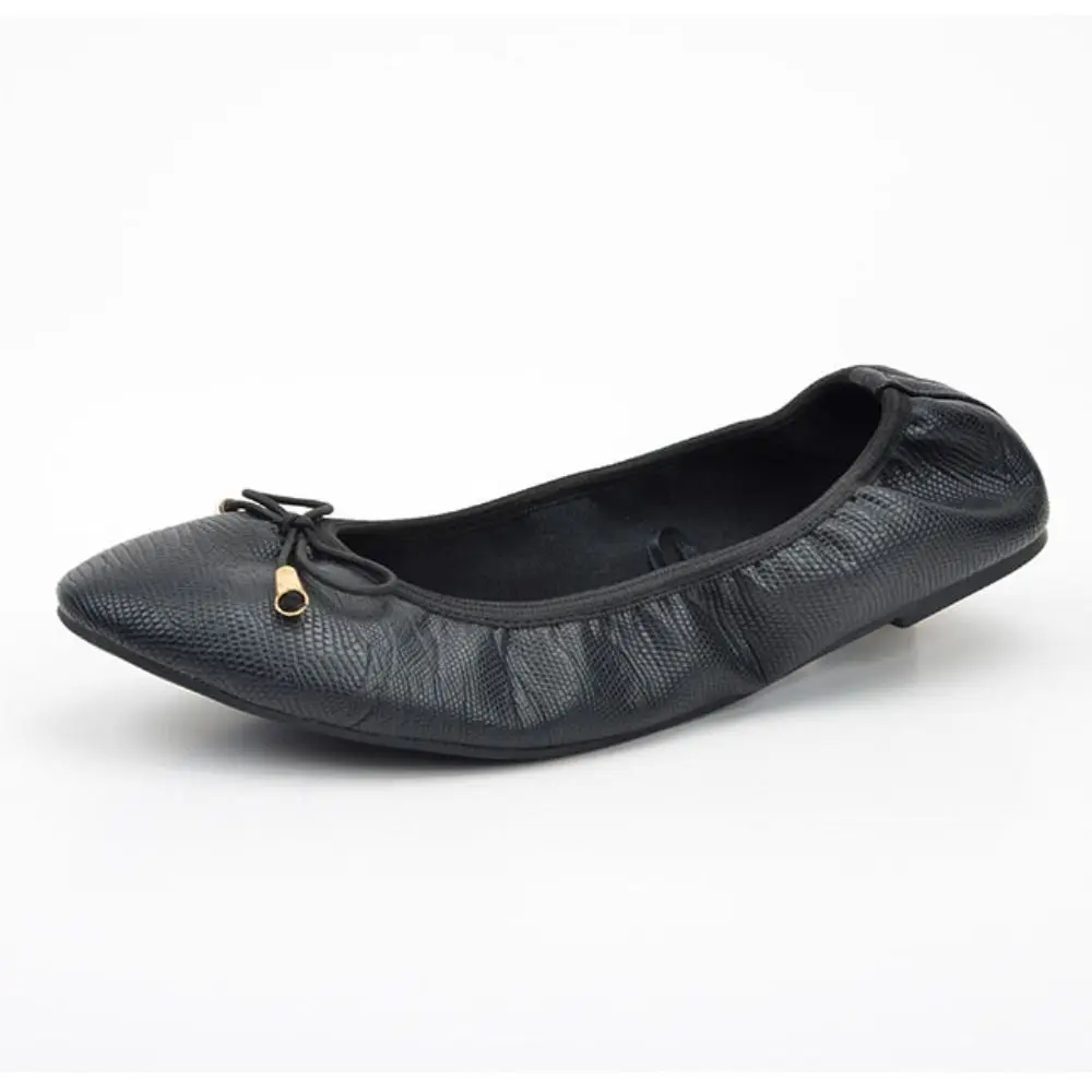 Fashion Shallow Mouth PU Ballet Shoes Bowknot Lightweight Soft Sole Flat Shoes Thread Foldable Chicken Rolls Dance Shoes Yoga 3 Sa5a28fbe7fbe493893f899005324aa377