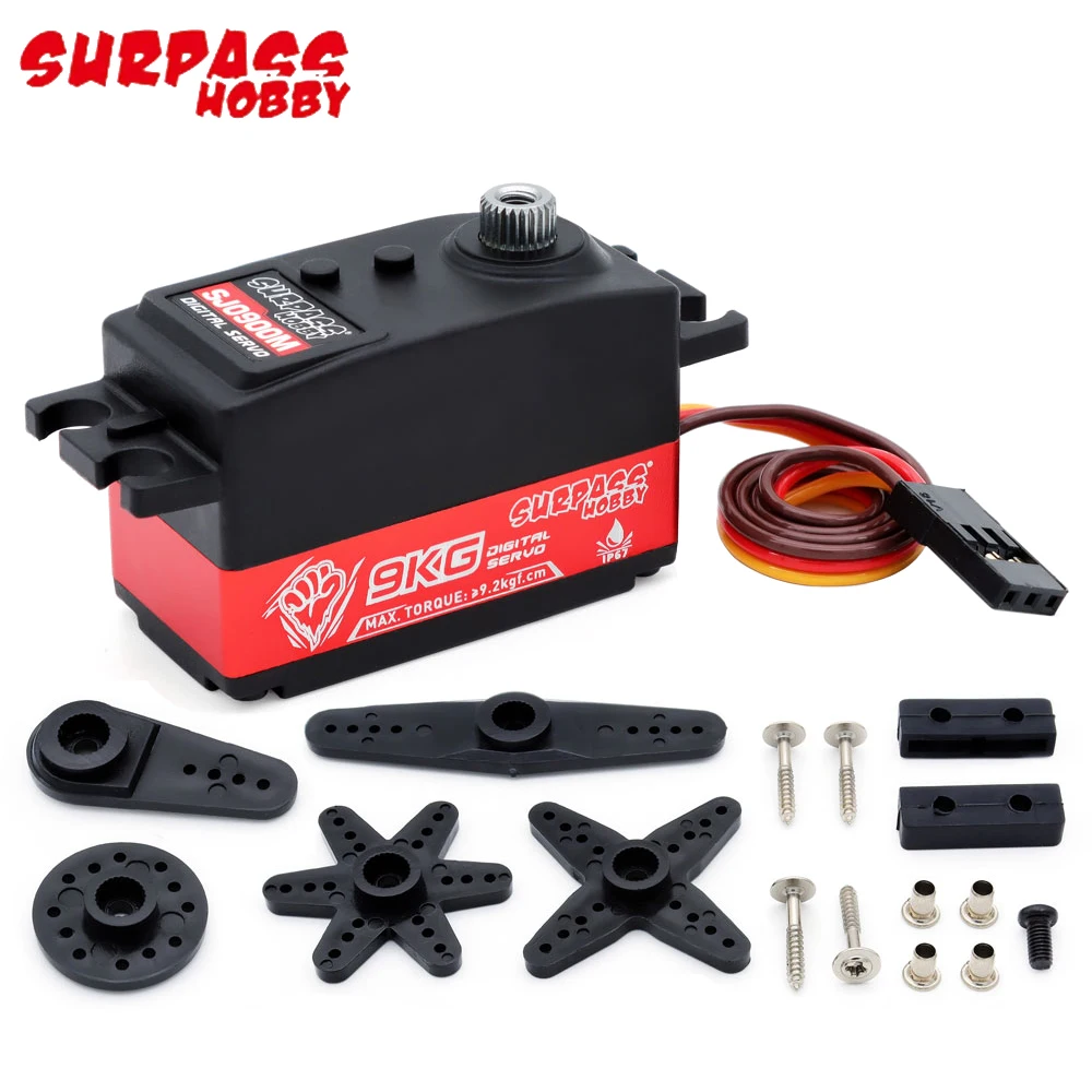 Surpass Hobby SJ0900M 4.8-6.0V 9.2kg Torque Metal Gear Waterproof Digital Servo Cored Motor 25T For RC Airplane/ Car/ Boat Diy
Surpass Hobby SJ0900M 4.8-6.0V 9.2kg Torque Metal Gear Waterproof Digital Servo Cored Motor 25T For RC Airplane/ Car/ Boat Diy