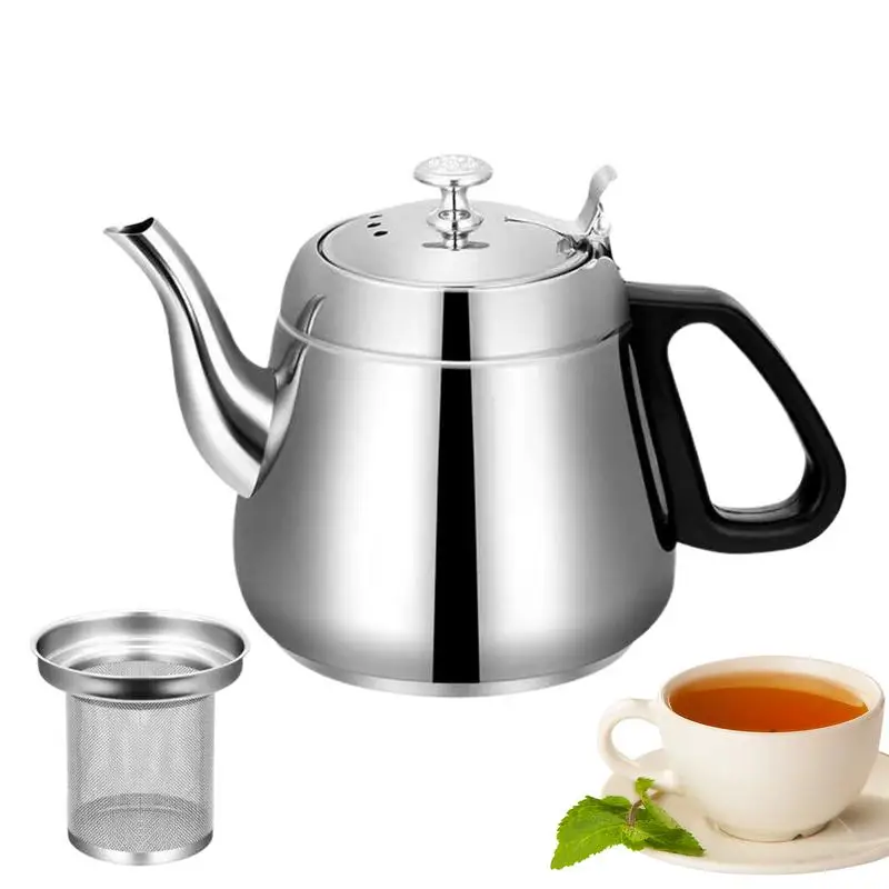 

1.5L Stainless Steel Whistle Tea kettle Tea Infuser Teapot With Infuser Tea Set Strainer Teaware Kitchen Dining Bar Tea Kettle