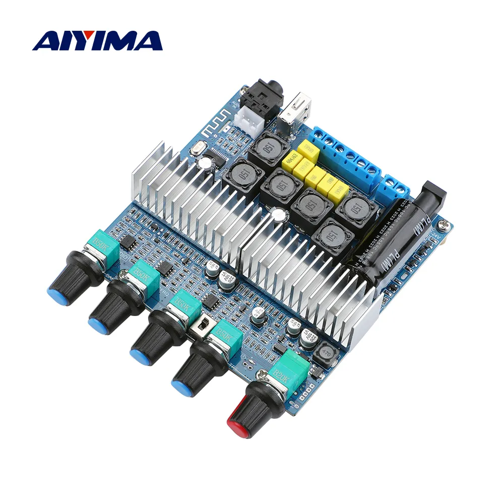 

AIYIMA Upgraded TPA3116 Subwoofer Amplifier Audio Board 2.1 HiFi Amplificador USB Amp Bluetooth 5.0 Power Amplifiers 2x50W+100W