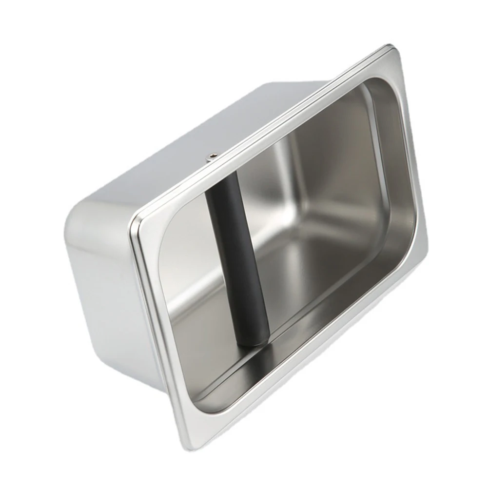 Waste Bin Coffee Grounds Bin 1pc 26*16*10cm Accessories Silver Color Stainless Steel Coffee Tool Kitchen Tools
Waste Bin Coffee Grounds Bin 1pc 26*16*10cm Accessories Silver Color Stainless Steel Coffee Tool Kitchen Tools