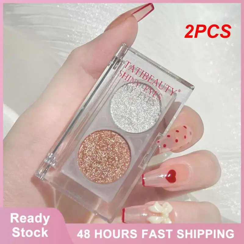 

2PCS Colors Pumpkin Eyeshadow Palette Earth Color Pearly Matte Glitter Lasting Eye Shadow Shiny Sequins Pigments Makeup