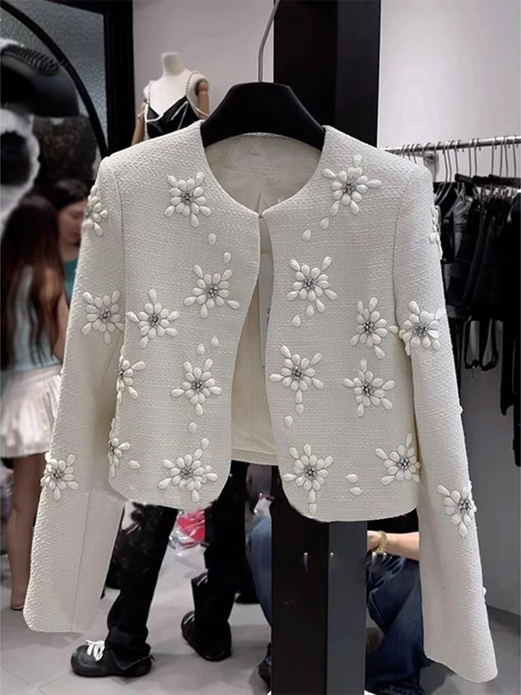HIGH STREET Newest 2024 Fall Winter Designer Fashion Women Round Neck Long Sleeve Beaded Rhinestone Flower Tweed Jacket
HIGH STREET Newest 2024 Fall Winter Designer Fashion Women Round Neck Long Sleeve Beaded Rhinestone Flower Tweed Jacket