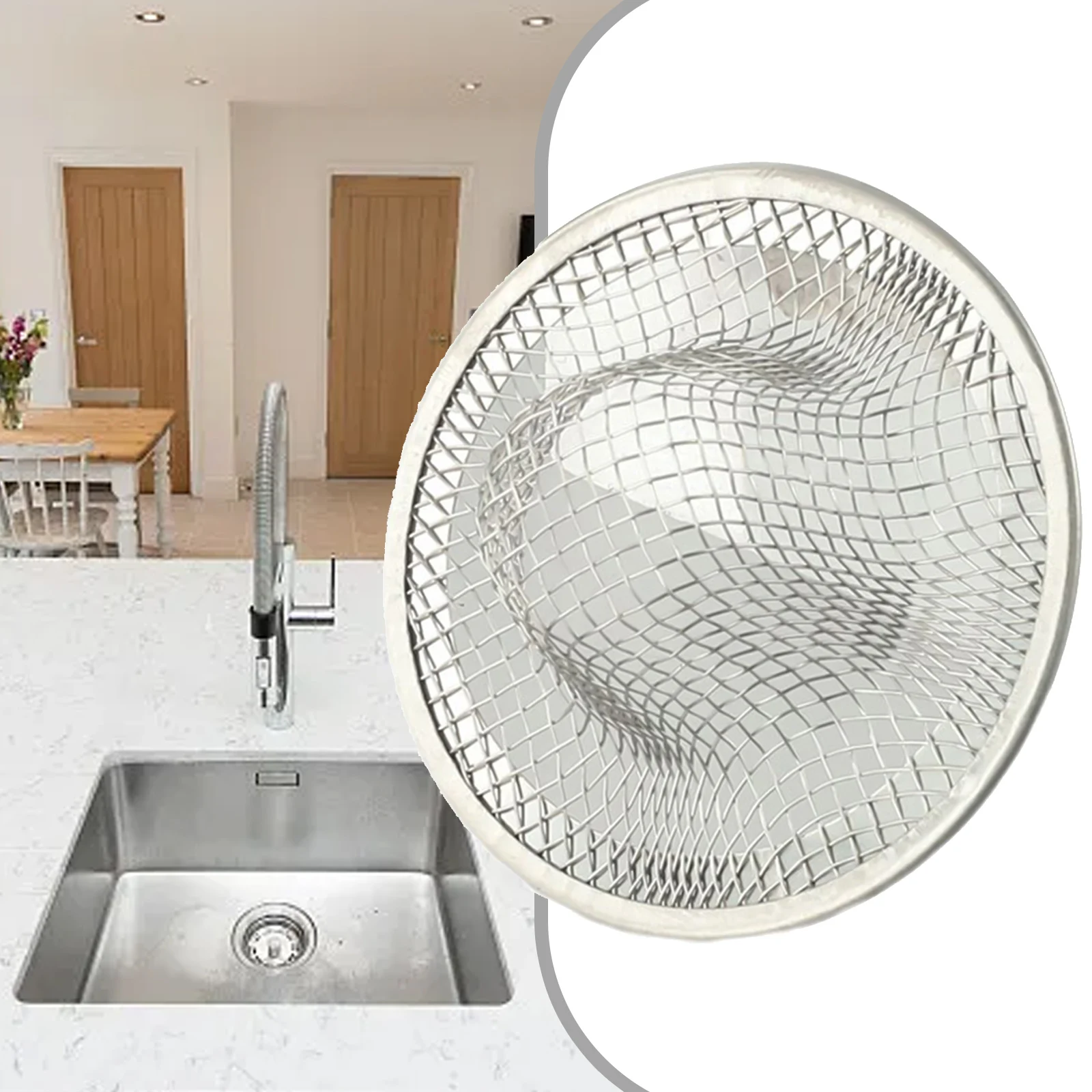 Kitchen Sink Strainer Stainless-Steel Flume Filter Mesh Trap Bathtub Wash Basin Sundries Drain Hole Strainer Kitchen Gadget
Kitchen Sink Strainer Stainless-Steel Flume Filter Mesh Trap Bathtub Wash Basin Sundries Drain Hole Strainer Kitchen Gadget