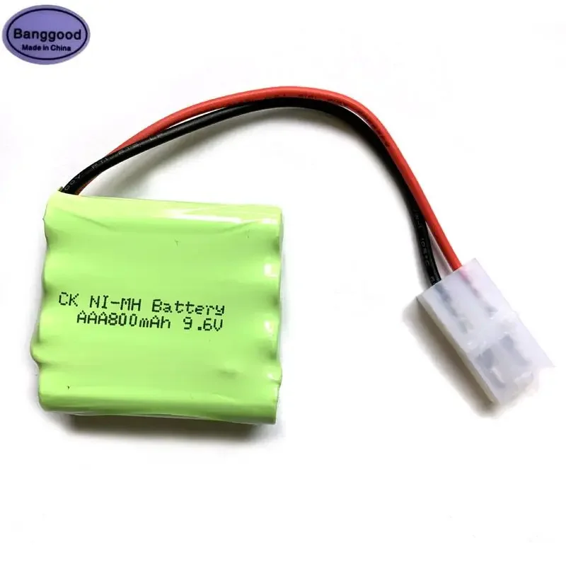 

New Arrival Double-deck 9.6V 800mAh 8xAAA Ni-MH RC Rechargeable Battery Pack for Helicopter Robot Car Toys with Tamiya Connector