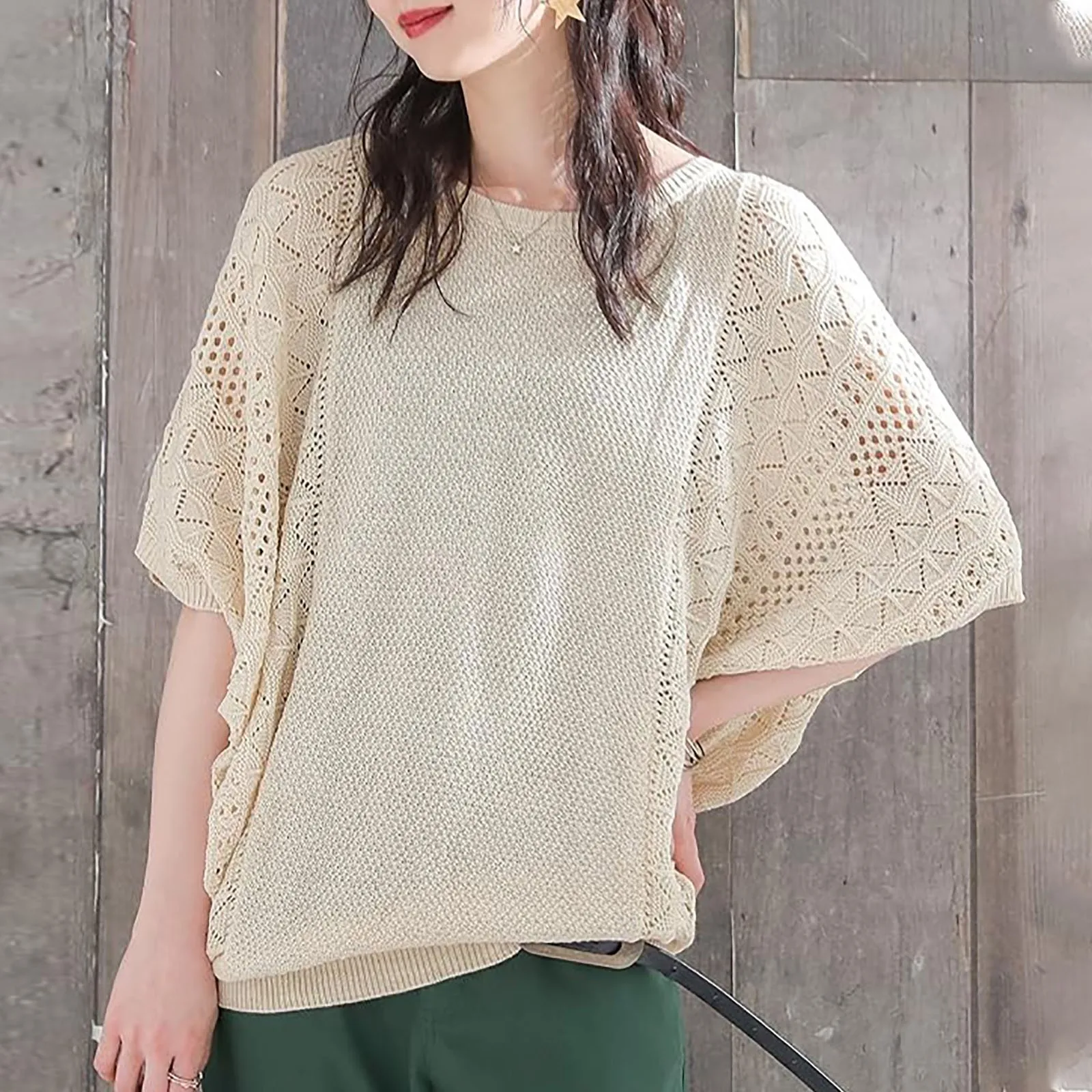 Модная летняя рубашка, Женская милая однотонная Повседневная Свободная блузка-свитер в стиле пэчворк, ажурные хлопковые рубашки с пуговицами, свободные кофты для женщин
Модная летняя рубашка, Женская милая однотонная Повседневная Свободная блузка-свитер в стиле пэчворк, ажурные хлопковые рубашки с пуговицами, свободные кофты для женщин