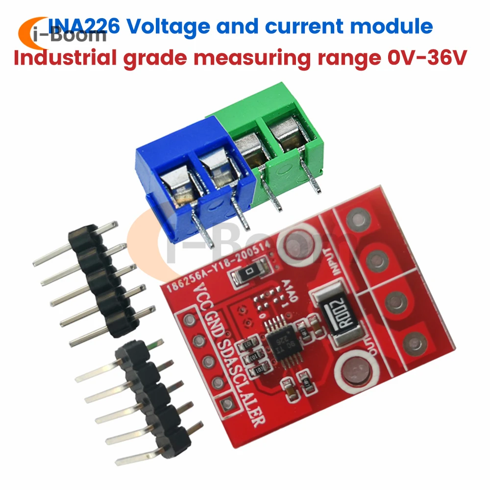 

INA226 Current Voltage Monitoring Sensor Module IIC I2C Interface Bi-directional Zero-Drift Breakout Board for Arduino 0-36V
