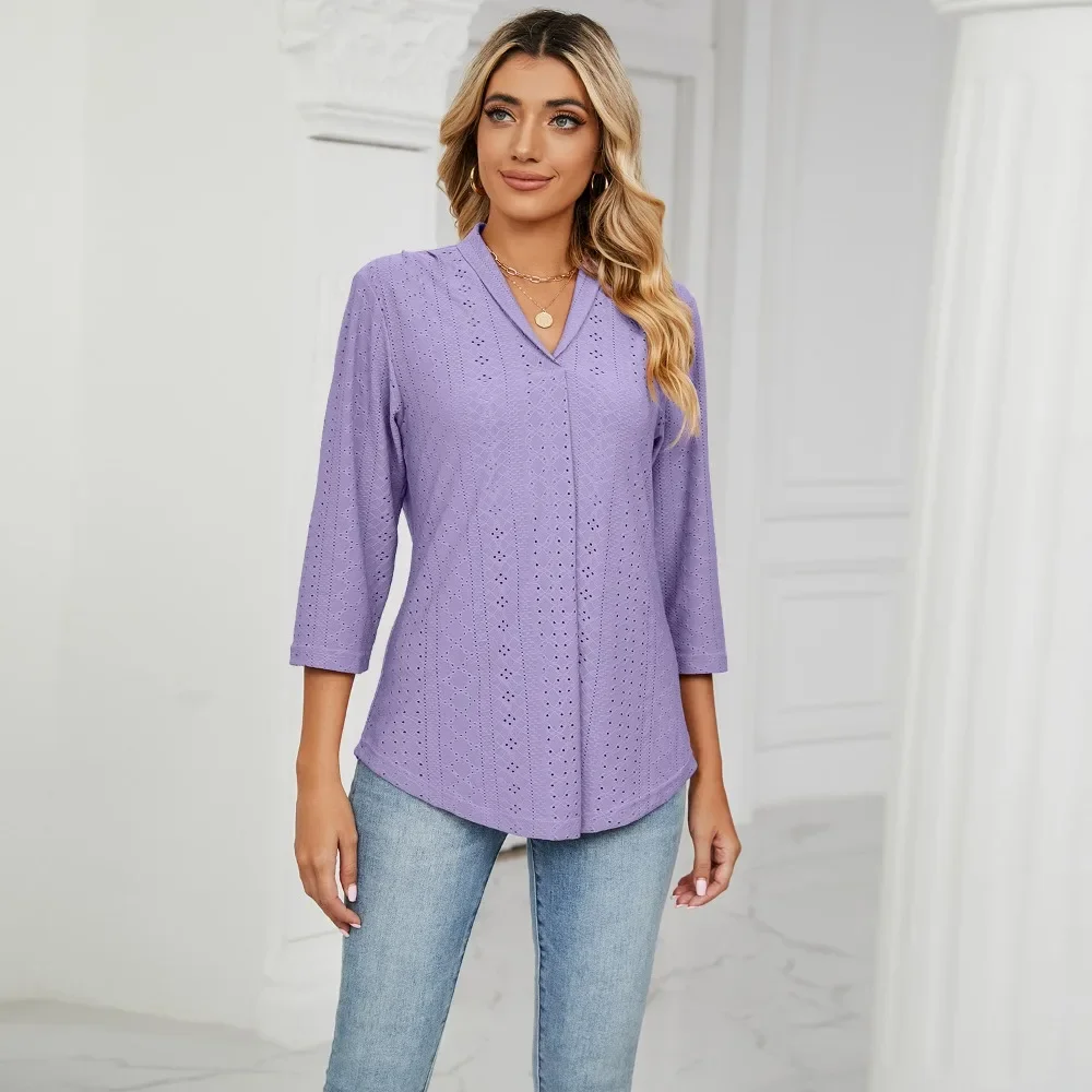 Women's Clothing Shirts & Blouses Korean Popular Clothes Purple White Woman Trend 2024 Elegant Top for Women Ladies Blouse Shirt
Women's Clothing Shirts & Blouses Korean Popular Clothes Purple White Woman Trend 2024 Elegant Top for Women Ladies Blouse Shirt