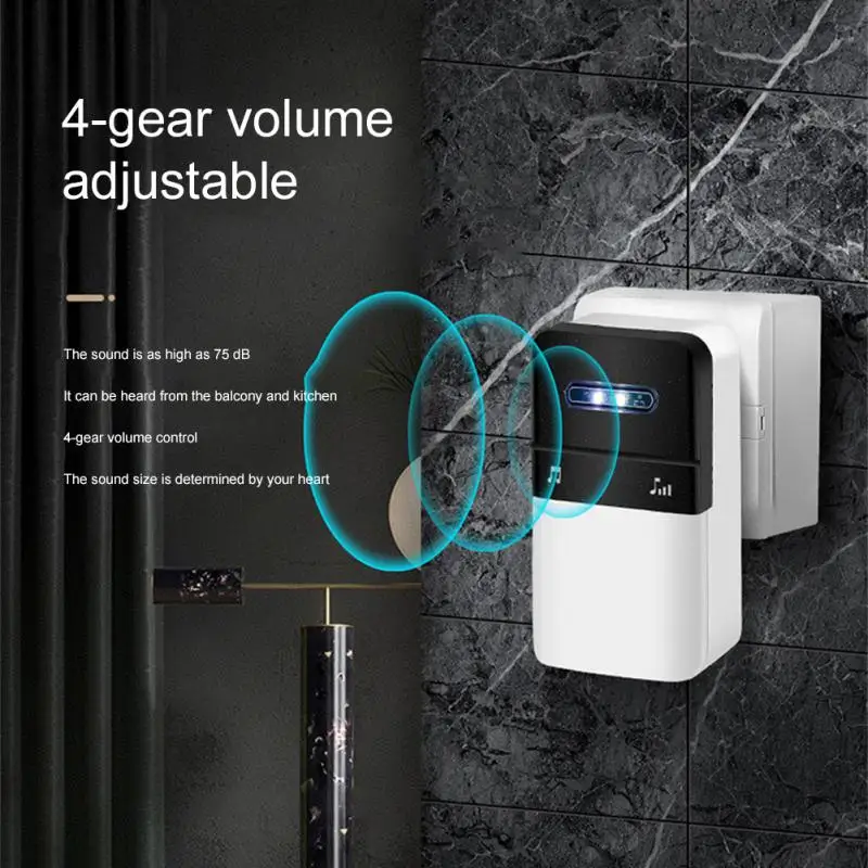 80m Range Home Intelligent Door Bell Chime AC 220V Doorbell Plug Set New Self-powered Wireless Doorbell For House Villa Hotel
80m Range Home Intelligent Door Bell Chime AC 220V Doorbell Plug Set New Self-powered Wireless Doorbell For House Villa Hotel