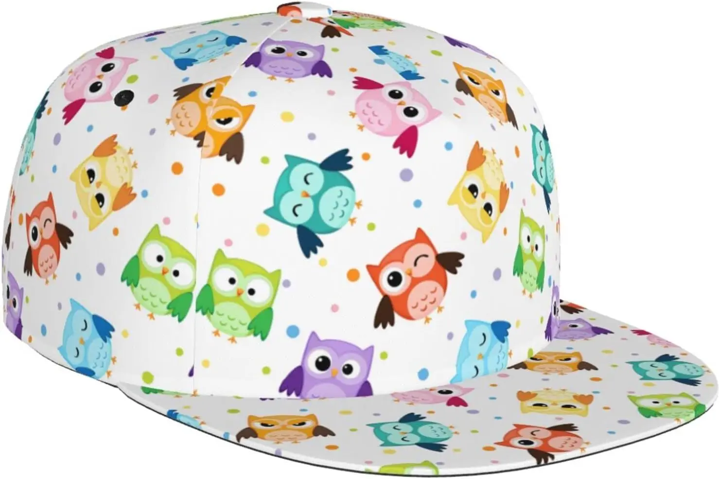 

Fashion Cute Owl Adjustable Snapback Hat for Men and Women Sun Cap, Hip Hop Cap Baseball Cap Flat Bill Brim Hat