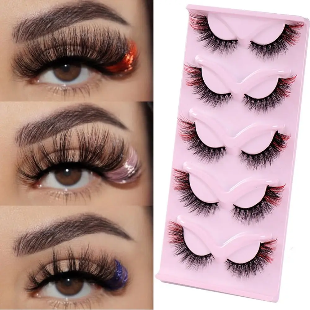 Mink Colorful False Eyelashes Long 3 D Effect Full Strip Curl Mix Fake Lashes Wispy Glam Fluffy Cat Eye Colored Eyelashes Party
Mink Colorful False Eyelashes Long 3 D Effect Full Strip Curl Mix Fake Lashes Wispy Glam Fluffy Cat Eye Colored Eyelashes Party