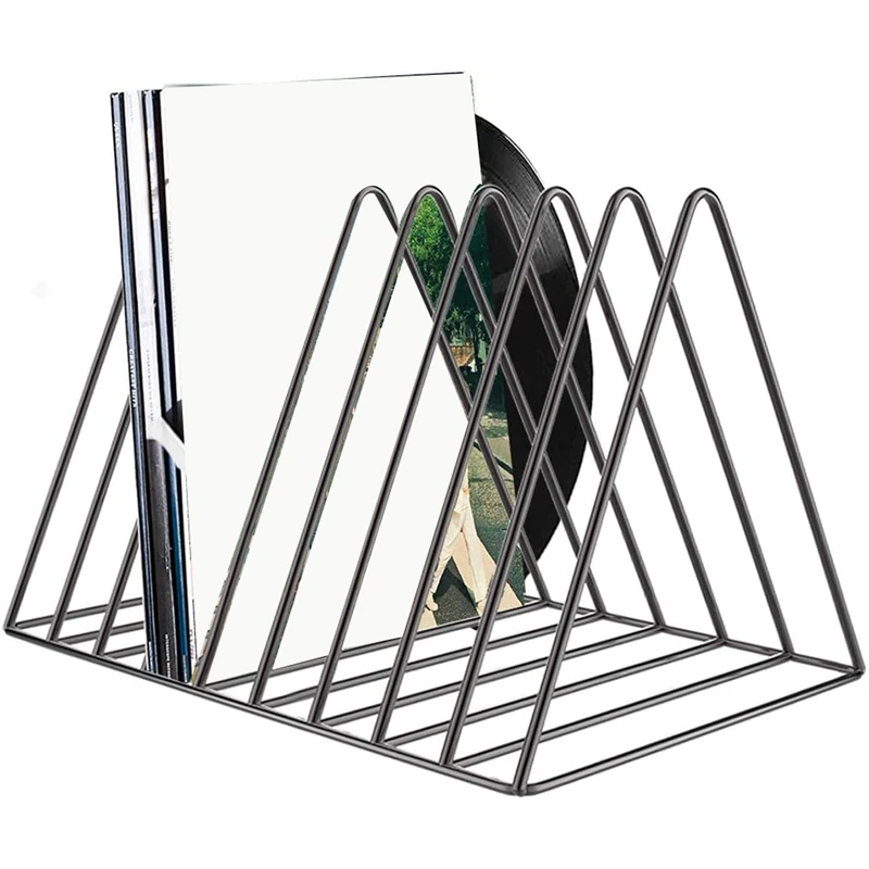 

New 3X Vinyl Record CD Magazine Storage Rack Album Display Rack Multifunctional Vertical Creative European Art Collection