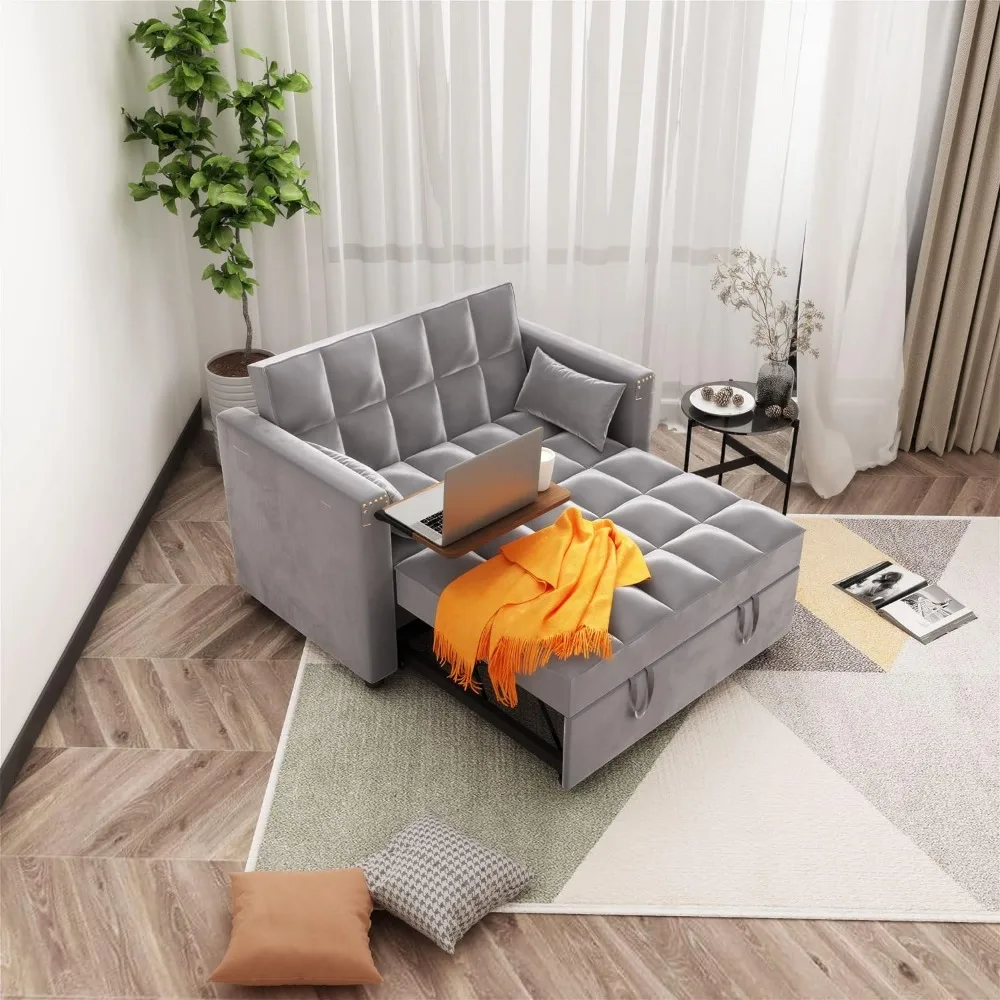 Sofa Bed,3-in-1 Multi-Functional Velvet Sleeper Couch Pull-Out Bed, 48''Chaise Lounge Adjustable Backrest Pillows,Small Space
Sofa Bed,3-in-1 Multi-Functional Velvet Sleeper Couch Pull-Out Bed, 48''Chaise Lounge Adjustable Backrest Pillows,Small Space