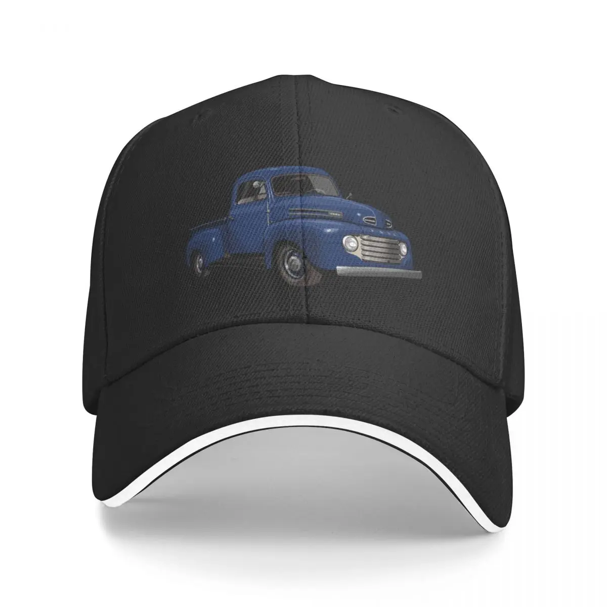 

New 1950 Ford F1 Pickup Truck in dark blue Baseball Cap Sun Hat For Children Fluffy Hat Woman Hats Men's