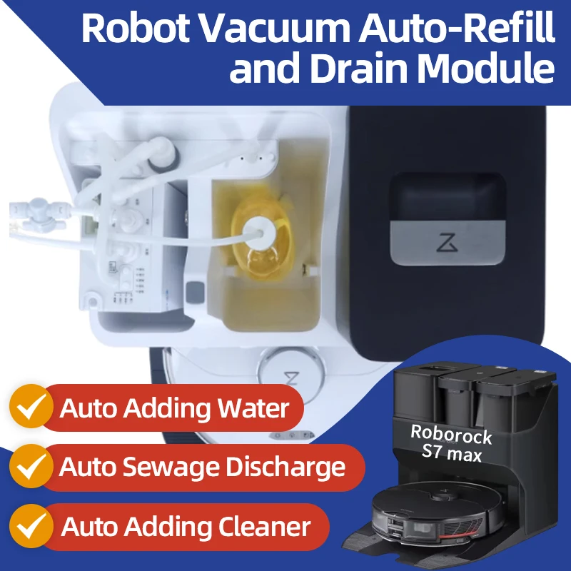 

Roborock S7 max /S8 pro Ultra /Q Revo Robot Vacuum Water Change Kit Auto Water Refill and Drain water hookup kit