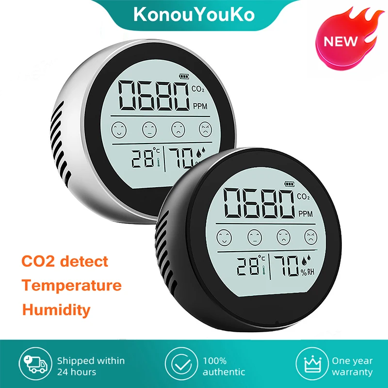 3 in 1 NDIR Infrared Carbon Dioxide Detector Digital CO2 Meter Temperature and Humidity Sensor Super Long Standby Time Security
3 in 1 NDIR Infrared Carbon Dioxide Detector Digital CO2 Meter Temperature and Humidity Sensor Super Long Standby Time Security