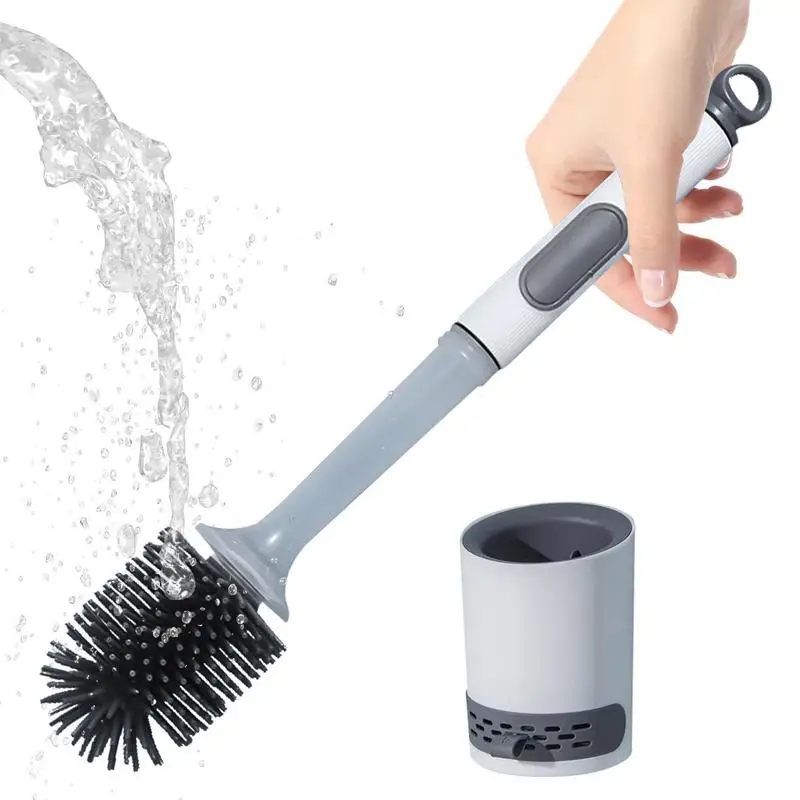 Refillable Toilet Brush Cleaner Silicone Toilet Brush With Soap Dispenser Household Wall Mount Refill Toilet Brush Cleaning Kit
Refillable Toilet Brush Cleaner Silicone Toilet Brush With Soap Dispenser Household Wall Mount Refill Toilet Brush Cleaning Kit