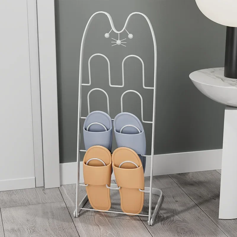 

Living Room Creative Space Saving Cat Shoe Rack Slipper Storage Holder Drainage Drying Iron Bathroom Simple Shelf Organizer