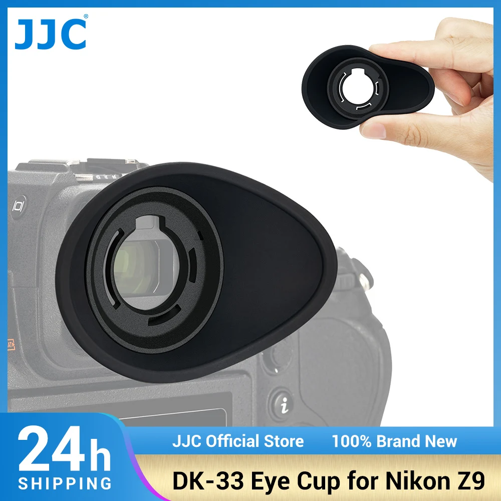 

JJC DK-33 Soft Silicone Eyecup for Nikon Z9 Z8 ZF Camera Accessories 360° Rotatable Eyepiece Upgraded Version Extension Eye Cup