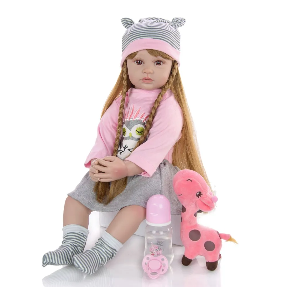 New 60 CM Reborn Dolls Menina Long Hair Lifelike Soft Silicone Cloth Body Toddler BebeBoneca Toys Kids Birthday XMAS Gift
New 60 CM Reborn Dolls Menina Long Hair Lifelike Soft Silicone Cloth Body Toddler BebeBoneca Toys Kids Birthday XMAS Gift