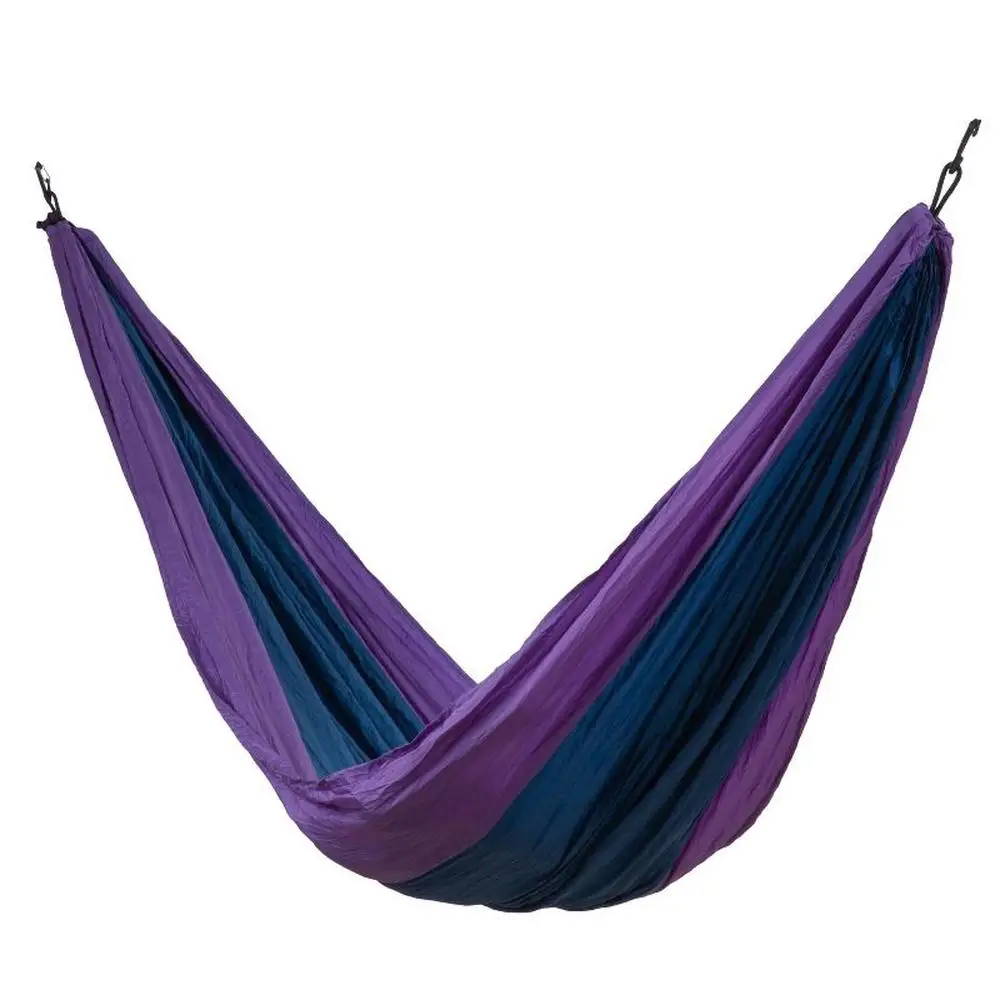 

Nylon Portable Hammock Double Swing Kit 78x118 Inches Blue/Purple Tree Straps & Carabiners Lightweight Durable Outdoor Camping