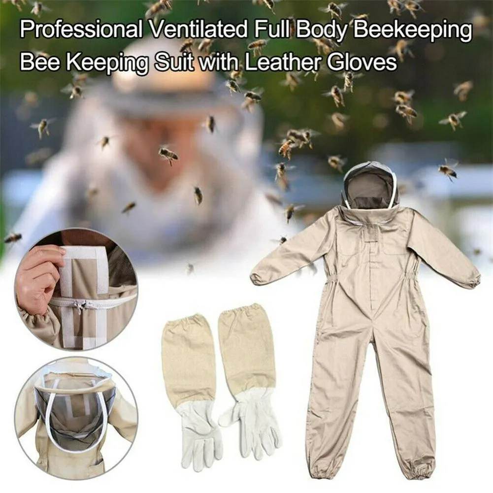 With Veil Beekeeping Protective Equipment XL 3 Pockets Bee Keeping Beekeeper Full Body Hood Suit Male/Female Unisex
With Veil Beekeeping Protective Equipment XL 3 Pockets Bee Keeping Beekeeper Full Body Hood Suit Male/Female Unisex