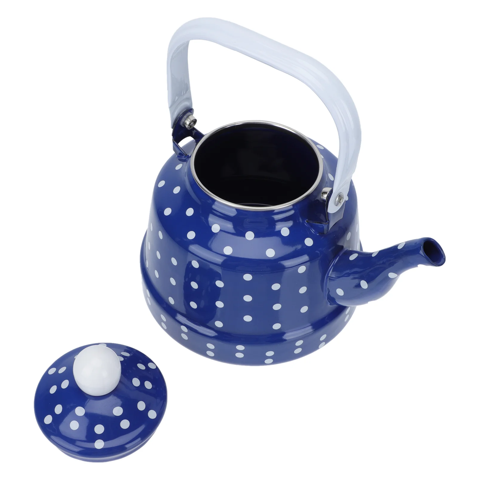 

Kettle Tea Teapot Pot Water Enamel Coffee Ceramic Boiling Kettles Top Vintage Whistling Enameled Stovetop Japanese Loose Polka