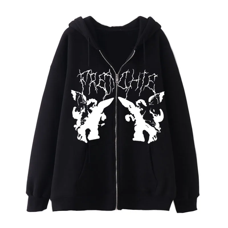 Y2K Clothes Zip Up Jacket Coat Skull Butterfly Goth Sweatshirt Long Sleeve Oversized Printed Casual Daily Streetwear Tops Unisex
Y2K Clothes Zip Up Jacket Coat Skull Butterfly Goth Sweatshirt Long Sleeve Oversized Printed Casual Daily Streetwear Tops Unisex