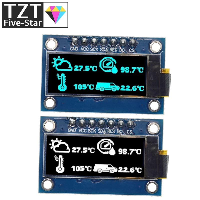 

SSD1306 7PIN 0.91inch 128x32 SPI OLED Module 0.91" OLED Display Module White Blue OLED Screen Board For Arduino