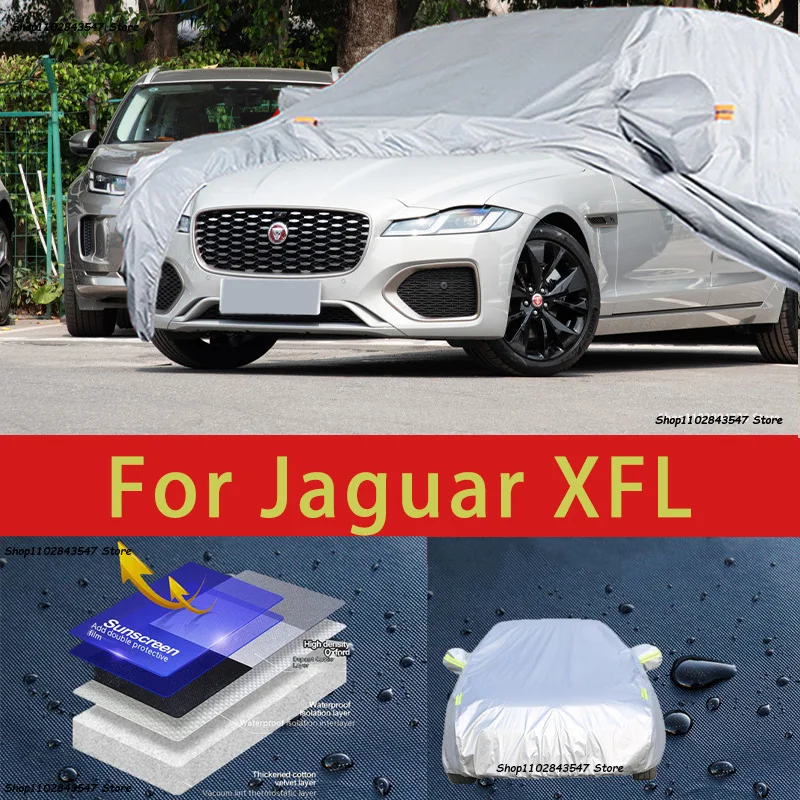 

For Jaguar XFL Outdoor Protection Full Car Covers Snow Cover Sunshade Waterproof Dustproof Exterior Car accessories