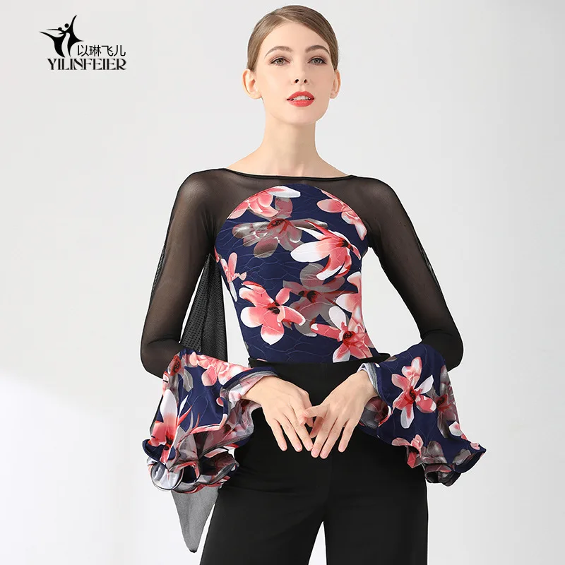1pcs/lot Floral Pattern Leotard Women Ballroom Dance Waltz Latin Tango Tops print flare sleeve top
1pcs/lot Floral Pattern Leotard Women Ballroom Dance Waltz Latin Tango Tops print flare sleeve top