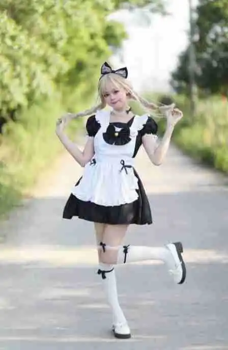 Cat Girl Maid Cosplay Kleid Japan Anime Lolita Coffee Waitress Halloween Outfit 37 Cat Girl Maid Cosplay Kleid Japan Anime Lolita Coffee Waitress Halloween Outfit 26