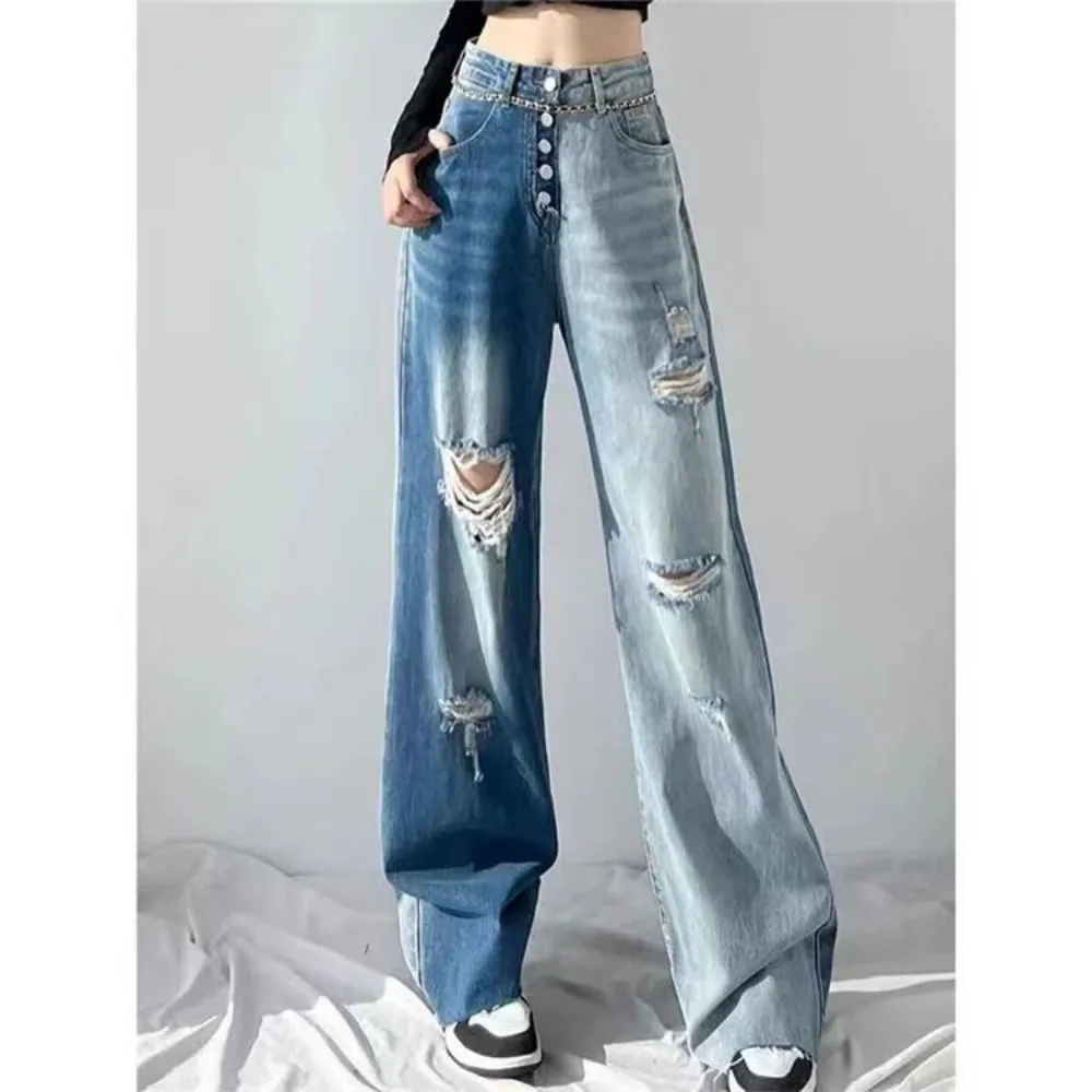Ripped Jeans Women's High Waist Denim Pants Straight Leg Female Clothing Streetwear Y2k Korean Fashion Vintage Jeans
Ripped Jeans Women's High Waist Denim Pants Straight Leg Female Clothing Streetwear Y2k Korean Fashion Vintage Jeans
