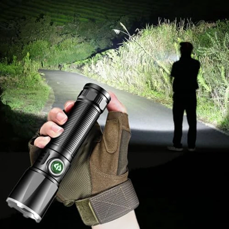 1 PCS Zoomable Rechargeable Flashlight Powerful Handheld Flashlight With 4 Modes
1 PCS Zoomable Rechargeable Flashlight Powerful Handheld Flashlight With 4 Modes