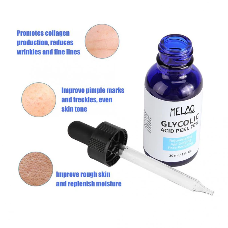 Nourish and brighten skin tone Improve acne skin shrink pores repair liquid balance water oil 30% glycolic acid peel 70% serum
Nourish and brighten skin tone Improve acne skin shrink pores repair liquid balance water oil 30% glycolic acid peel 70% serum