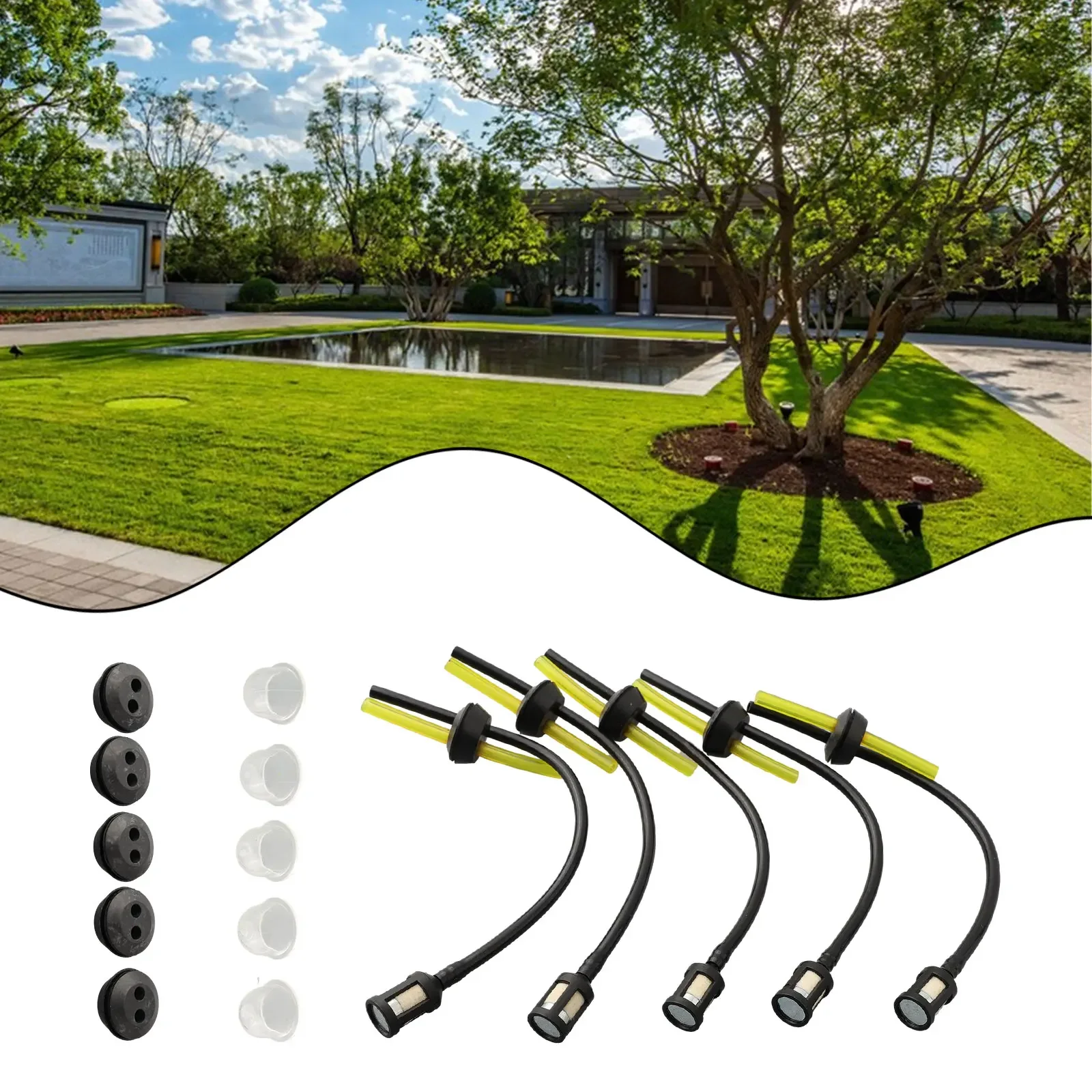 Garden Fuel Filter Pipes Replacement Trimmer Trimmer Parts 5Sets Accessory Brush Cutter For Strimmer Fuel Hose Seal Durable
Garden Fuel Filter Pipes Replacement Trimmer Trimmer Parts 5Sets Accessory Brush Cutter For Strimmer Fuel Hose Seal Durable