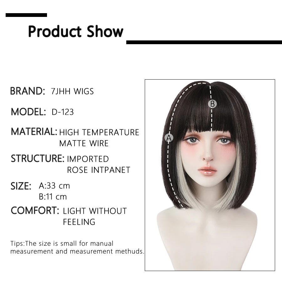 7JHH WIGS Short Bob Straight Ombre Blonde Wigs With Bang For Girl Black Female Synthetic Shoulder Length Crochet Hair Ginger Wig 7JHH WIGS Short Bob Straight Ombre Blonde Wigs With Bang For Girl Black Female Synthetic Shoulder Length Crochet Hair Ginger Wig
