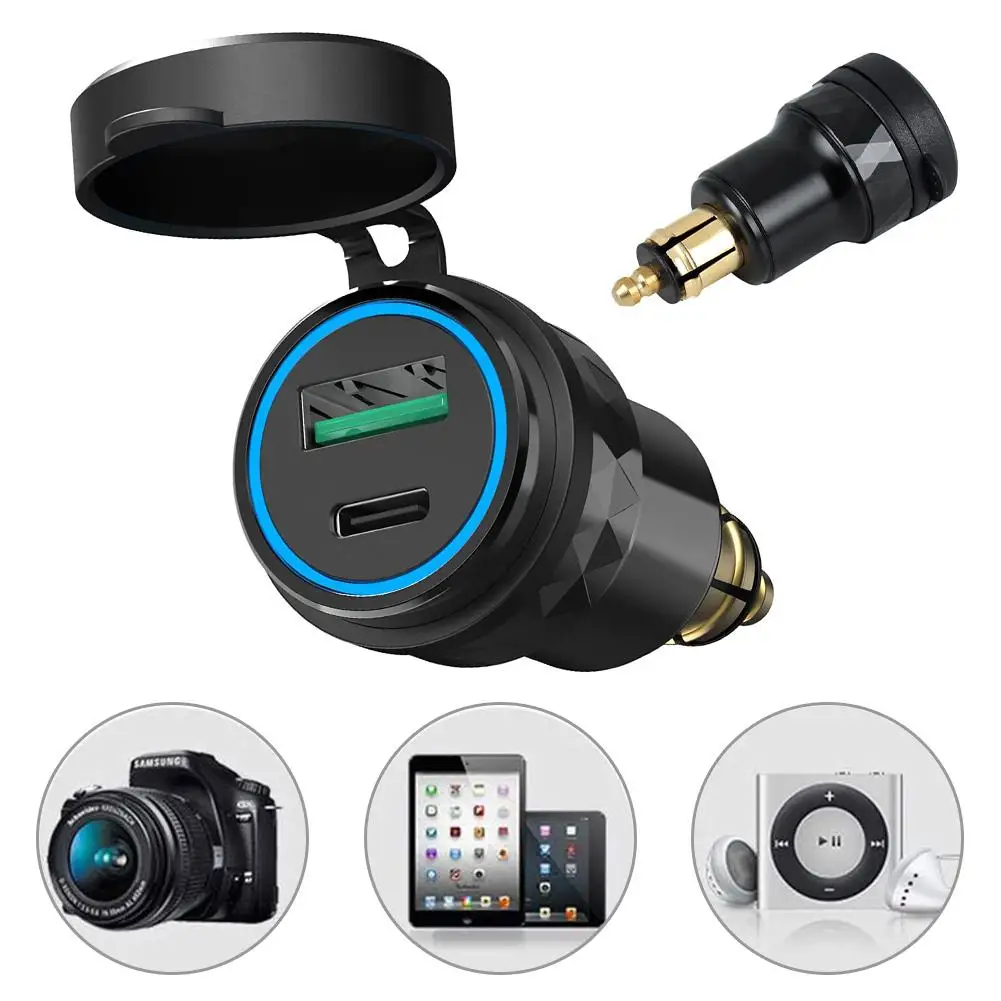 Sale Motorcycle DIN Socket 4.2A Dual USB Charger Adapter Aluminum Alloy Shell For BMW Ducati Power Adapter Type-C
Sale Motorcycle DIN Socket 4.2A Dual USB Charger Adapter Aluminum Alloy Shell For BMW Ducati Power Adapter Type-C