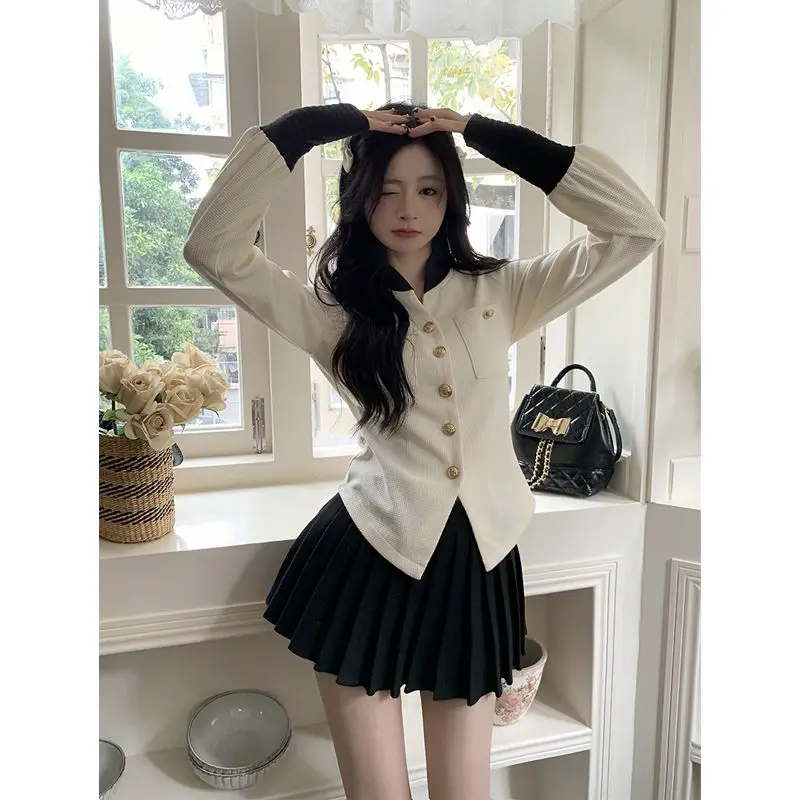 Deeptown Elegant and Youth Woman Blouses Korean Style Patchwork Aesthetic Long Sleeve Shirts Vintage Sweet Chic Office Ladies
Deeptown Elegant and Youth Woman Blouses Korean Style Patchwork Aesthetic Long Sleeve Shirts Vintage Sweet Chic Office Ladies