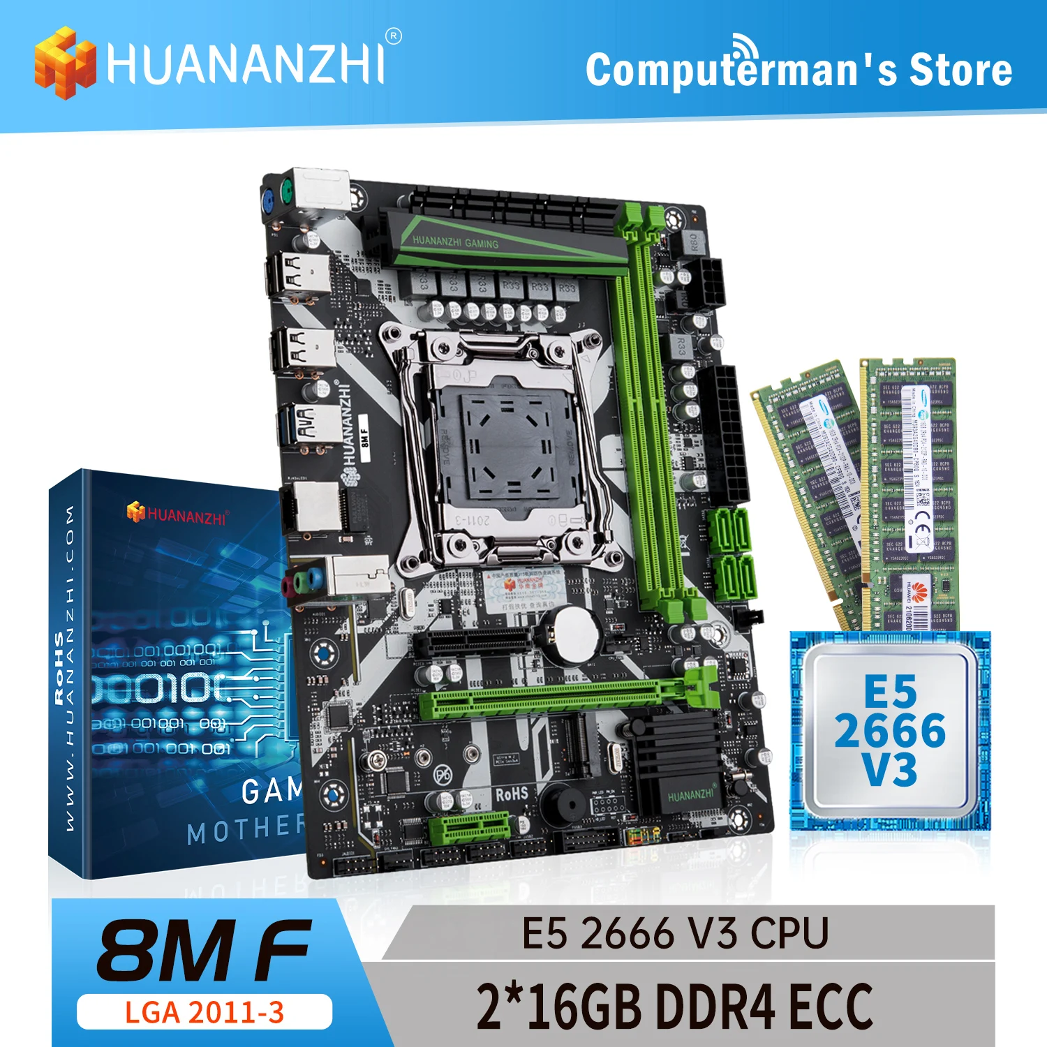 Комбинированный комплект материнской платы HUANANZHI X99 8M F LGA 2011-3 X99 с Intel XEON E5 2666 V3 память 2*16G DDR4 RECC 2133 M.2 NVME
Комбинированный комплект материнской платы HUANANZHI X99 8M F LGA 2011-3 X99 с Intel XEON E5 2666 V3 память 2*16G DDR4 RECC 2133 M.2 NVME