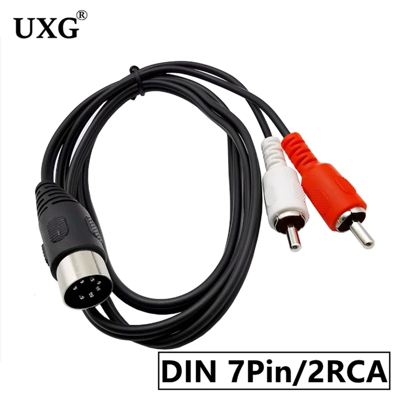 

7pin to 2RCA Lotus Din adapter cable 7P DIN female to 2 RCA male Old-fashioned audio equipment speaker adapter cable 0.5m/1m1.5m