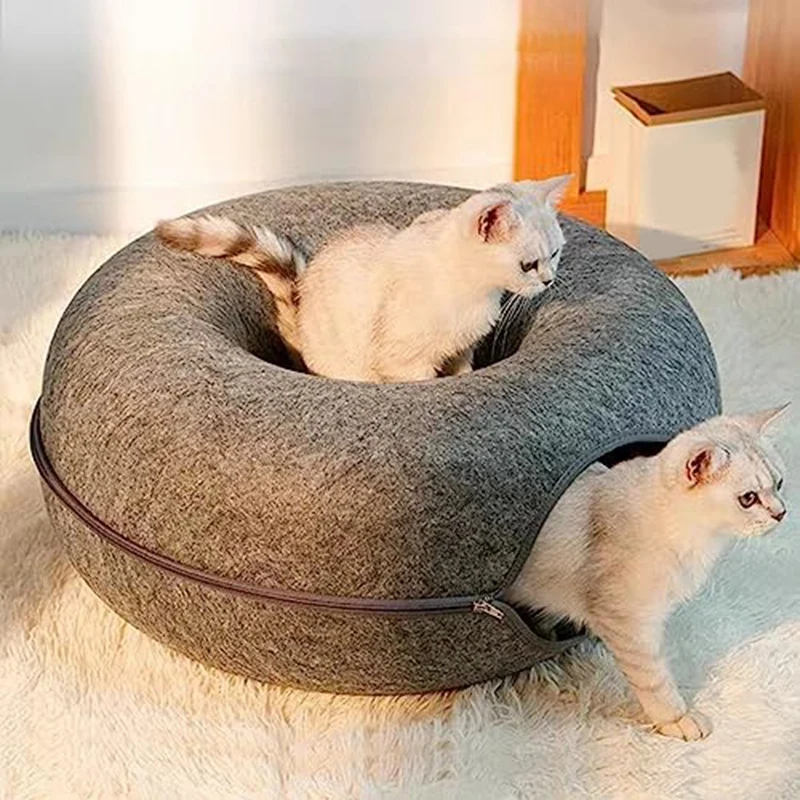Peekaboo-Cat-Cave Felt Cat-Tunnel Bed For Indoor Cats,Detachable Round Cat-Felt & Washable Interior Cat-Play Tunnel
Peekaboo-Cat-Cave Felt Cat-Tunnel Bed For Indoor Cats,Detachable Round Cat-Felt & Washable Interior Cat-Play Tunnel