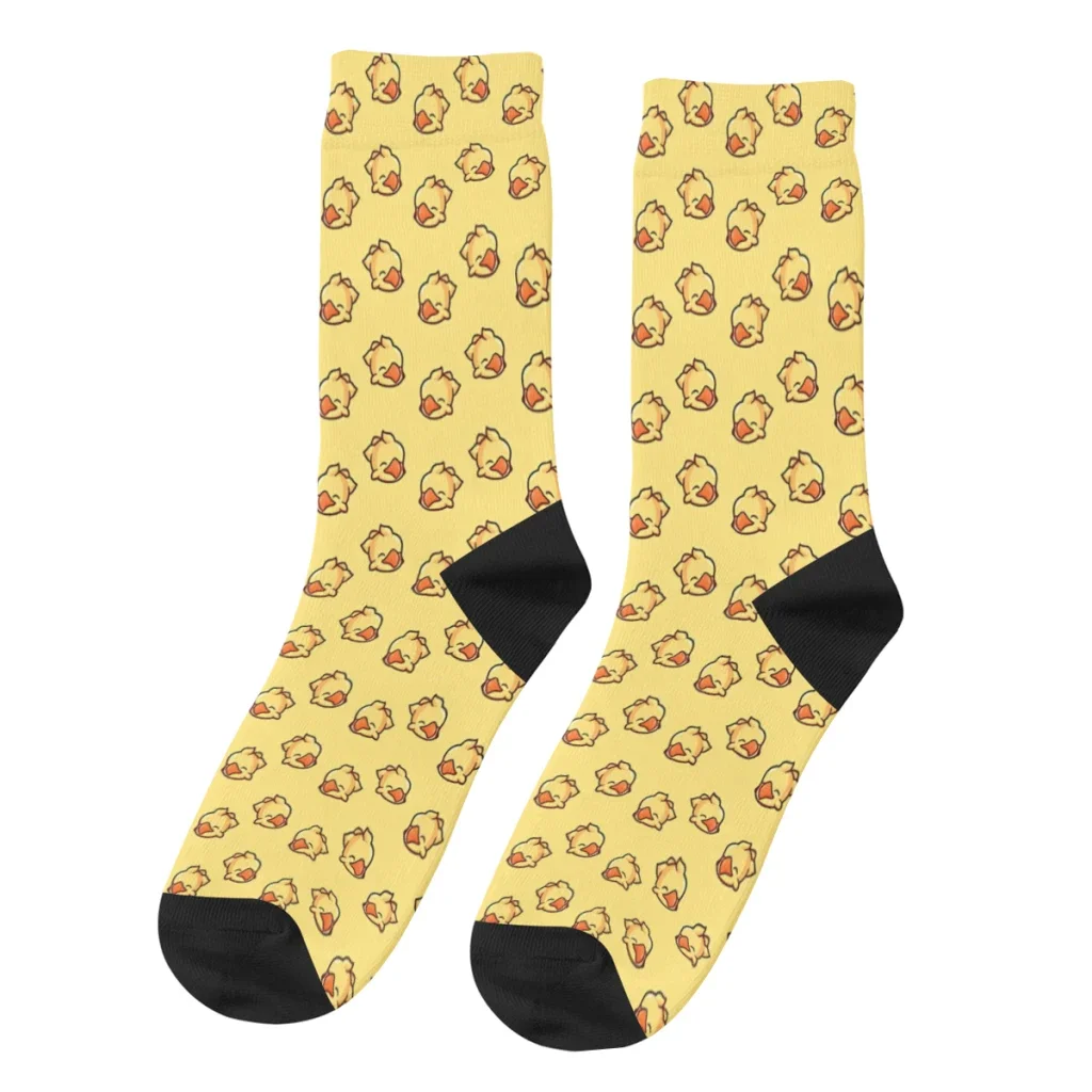 

Final Fantasy I Want To Ride My Chocobo All Day Socks New 3D Print Funny Harajuku Unisex Middle Tube Socks