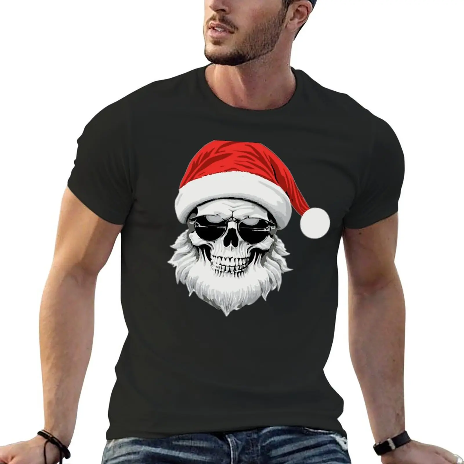 Skull Santa Clause Wearing Sunglasses T-shirt oversizeds sublime tops plain black t shirts men
Skull Santa Clause Wearing Sunglasses T-shirt oversizeds sublime tops plain black t shirts men